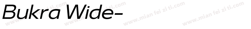 Bukra Wide字体转换